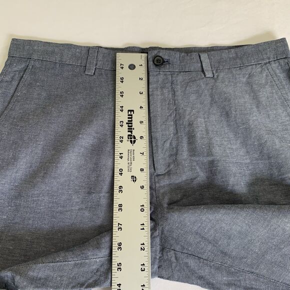 NWT Banana Republic Aiden Chino Pants Men 35x30 Blue Linen Blend Coastal Beachy - Picture 9 of 11